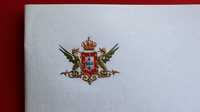 Rei D, Luís I, papel de carta  Armas Reais c/grifos (Reserva NM)