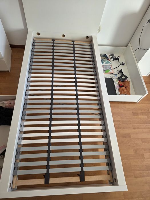 Cama solteiro com colchão