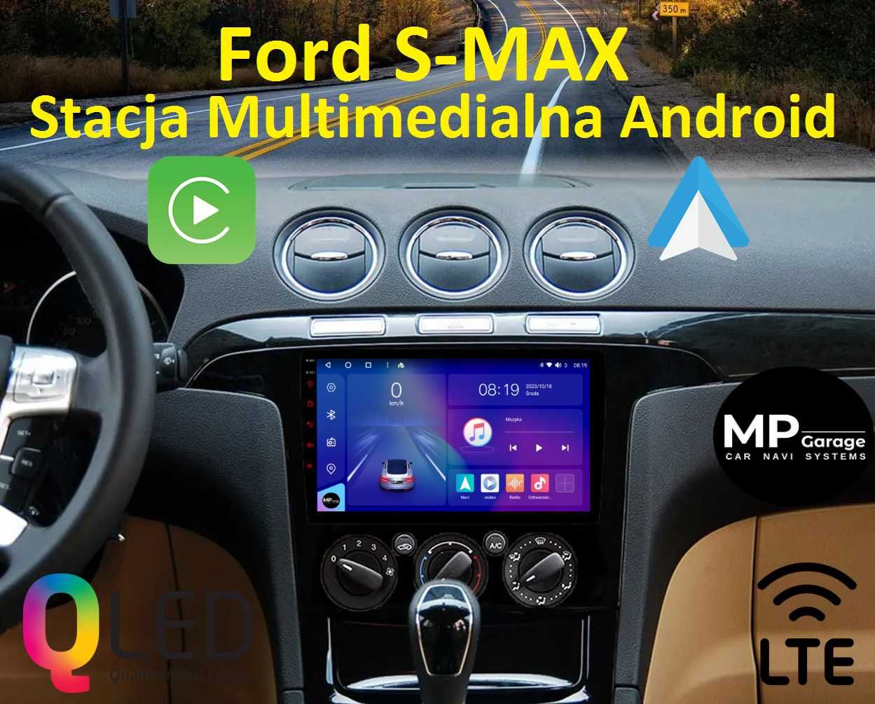 Radio FORD S-MAX Android 4G LTE Qled CarPlay 4G DSP Montaż!!!