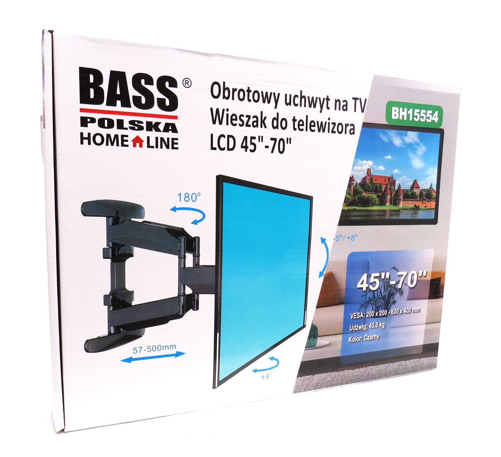BASS POLSKA Uchwyt Obrotowy Do Telewizora Ramię Z Regulacją TV BH15554
