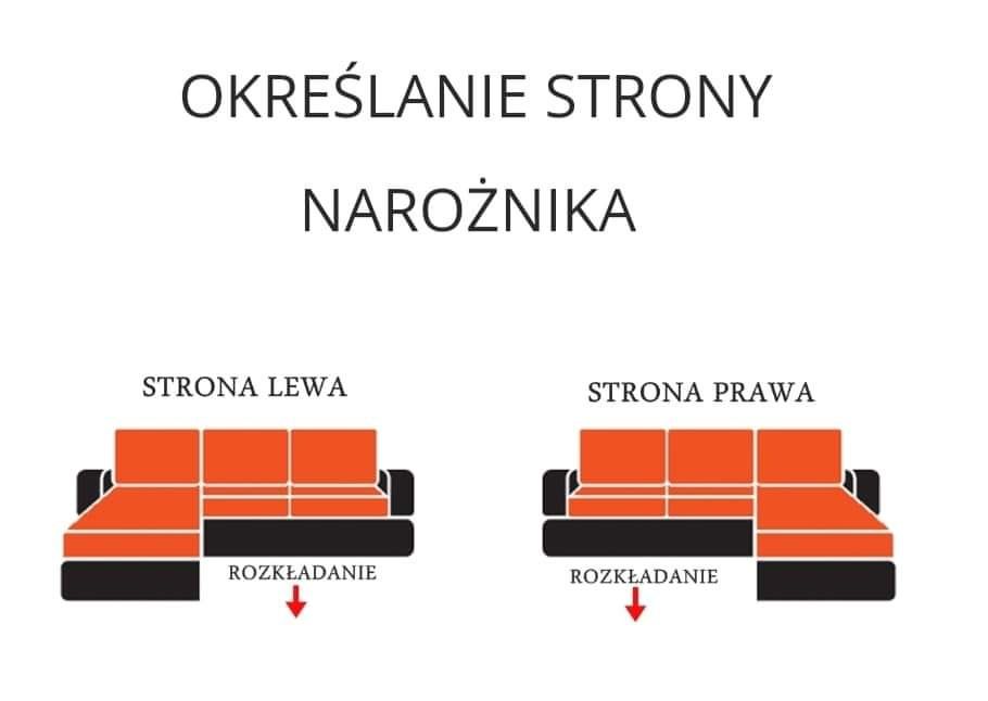 Kanapa Narożna Velvet Rogówka, Gwarancja, f. spania, dostawa cały kraj