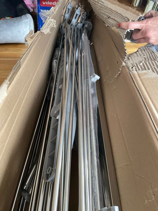 Vounot Składana suszarka na bieliznę z kółkami o dużej pojemności