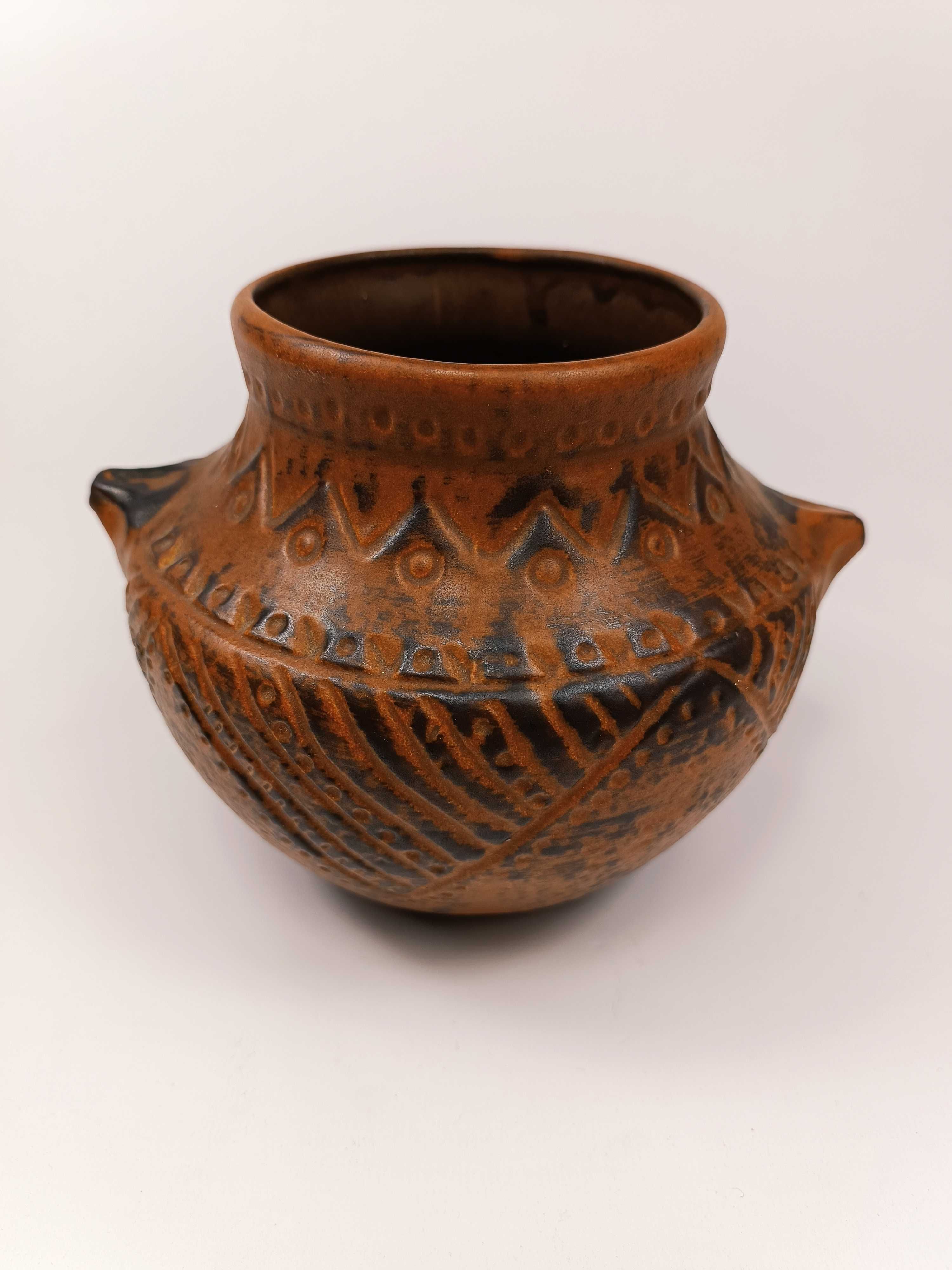 Ceramiczny wazon lata 70.