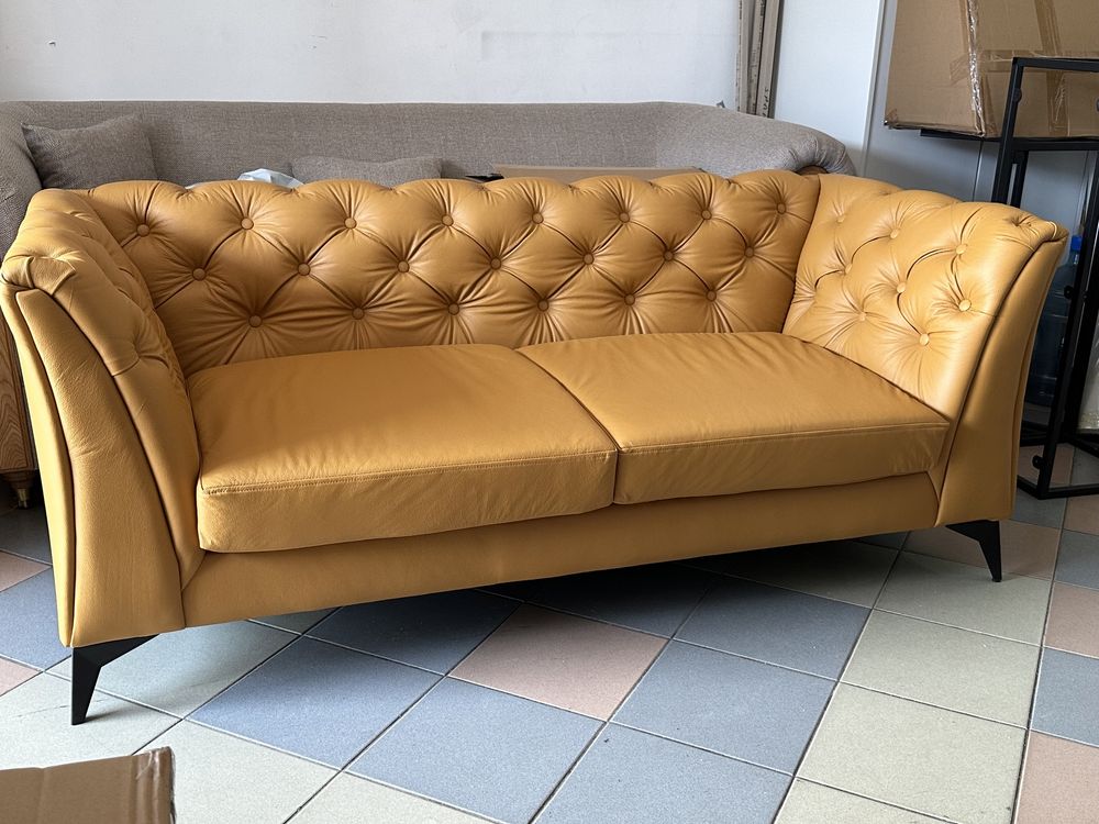 Promocja 30 %.Sofa Chesterfield Gino Skóra Naturalna !!!