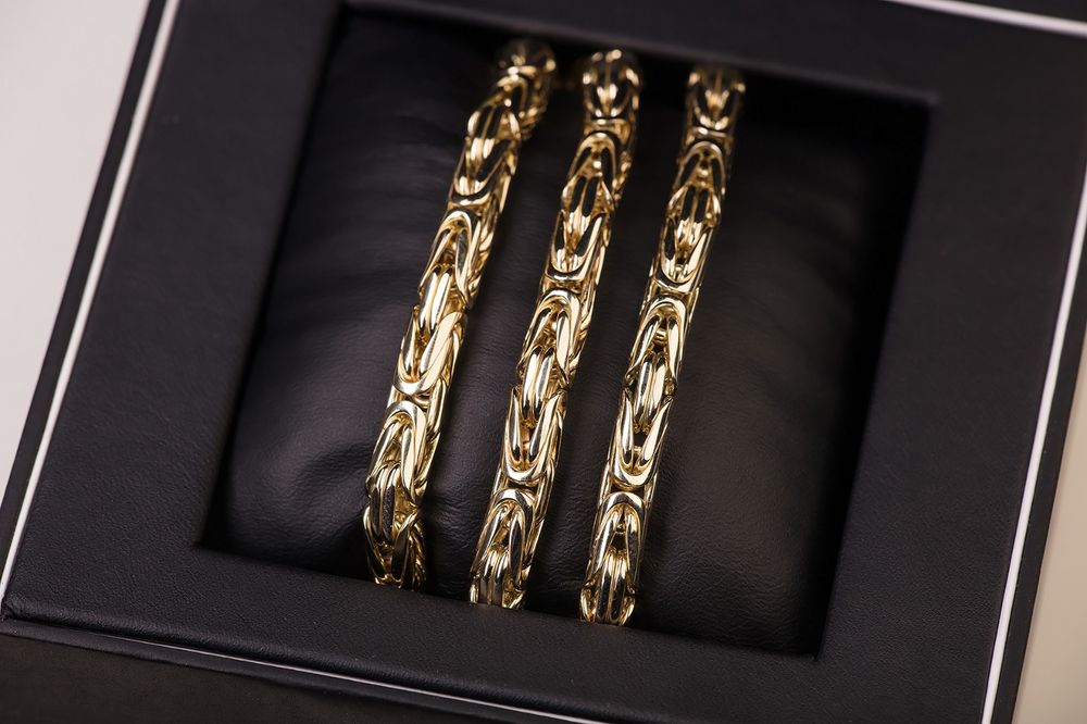 Złoty Łańcuch Splot Królewski 14K-585 pr. Nowy!!! Od Ręki !!!