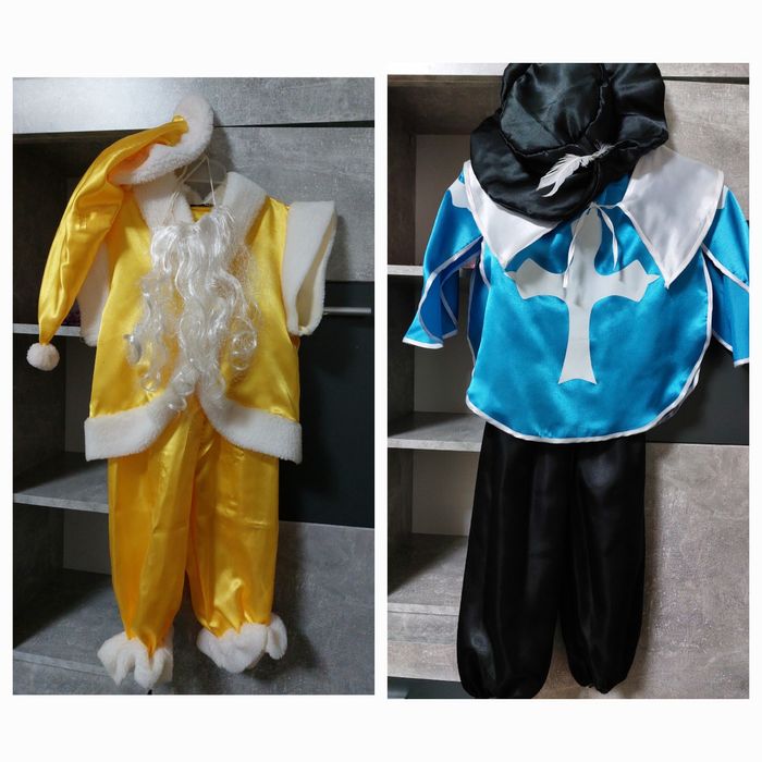 Новорічний костюм гнома і мушкетера