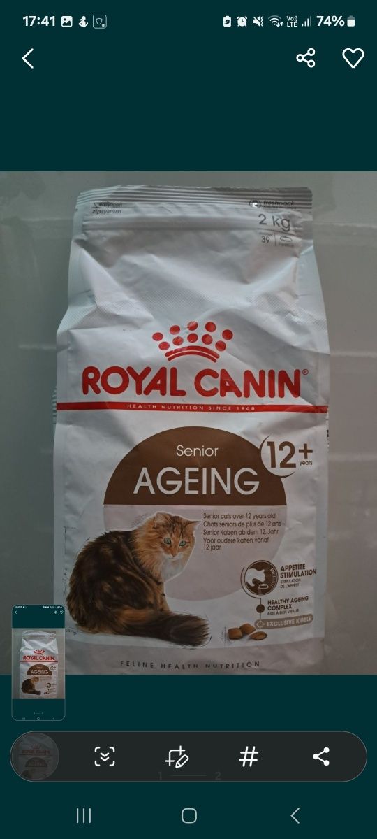 Ageing 12+ kot Royal Canin Senior 2x2kg