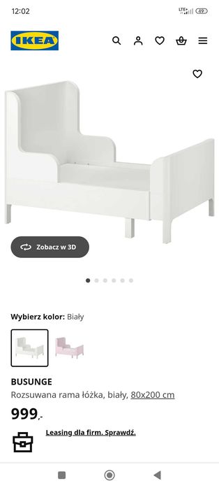 Łóżko dziecięce Ikea Busunge 80x200