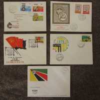 Lote 5 envelopes selados Moçambique (incluindo 1ª circulação)