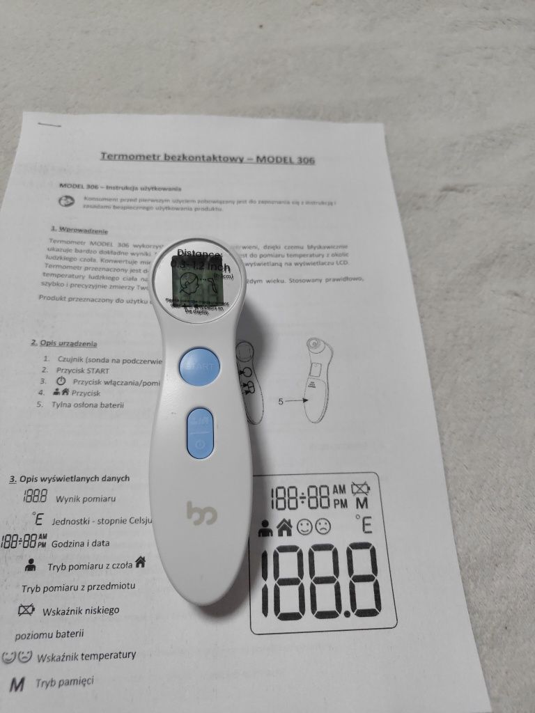 Termometr bezdotykowy Femometer DET-306