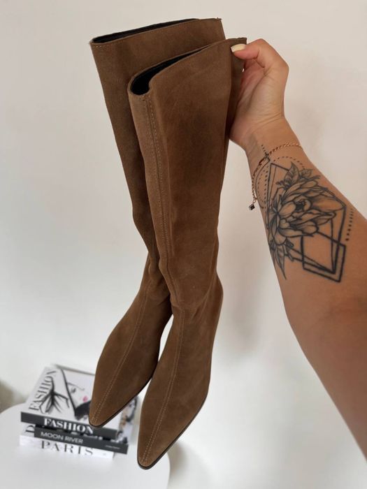 Сапоги , чоботи , ботфорти замшеві