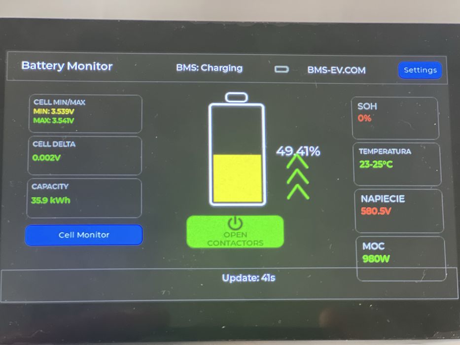 Magazyn energi 77kw Kia ev6 LCD 7” gotowy zestaw