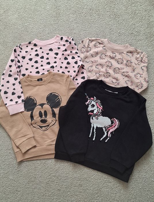 Bluzy 4 sztuki- Sinsay, H&M rozmiar 116