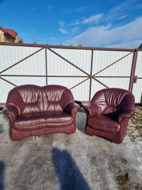 Шкіряний диван 2ка і крісло Шкіряні дивани Шкіряні меблі