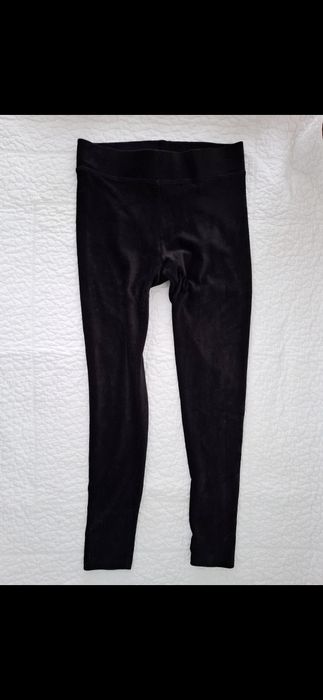 M&S legginsy ciepłe welurowe prążek 40