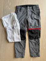 Zestaw spodnie trekkingowe 116 Decathlon +2 koszulki sportowe Martes