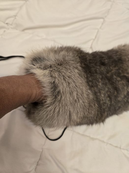 Mufka z królika całego z kieszonką cieplutka
