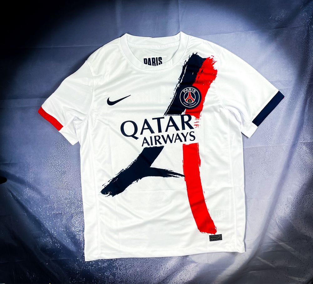 Dembele PSG Champions League «Nike» Biała Męska Sportowa T-shirt / M