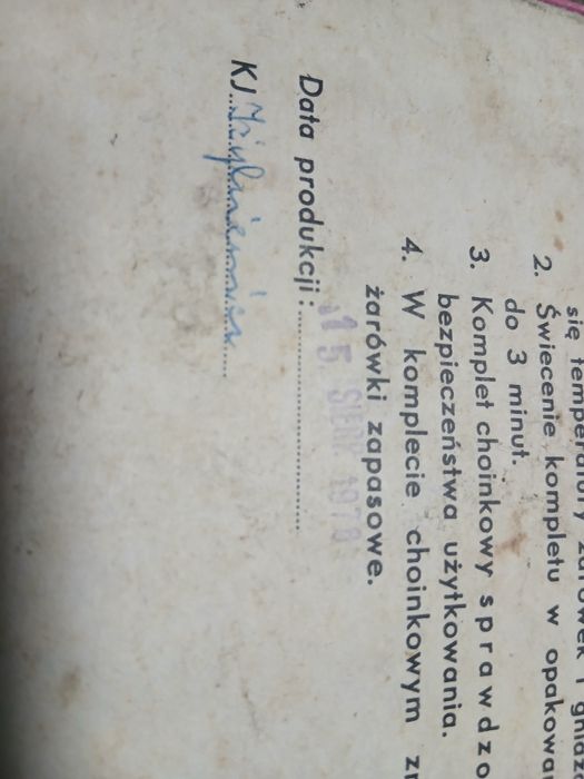 Lampki choinkowe z prl 1978r nie świecą