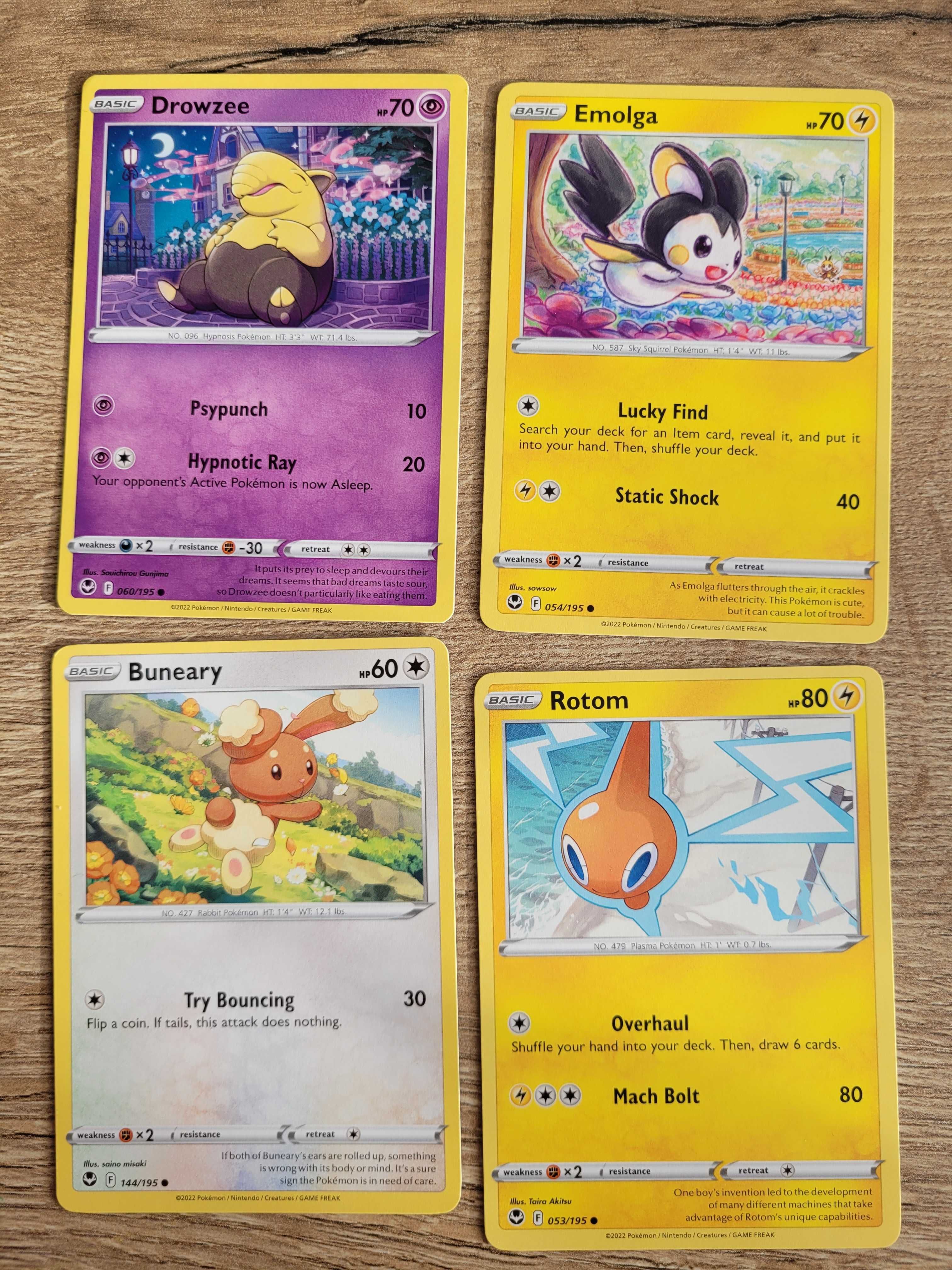 4 karty do gry Pokemon TCG [Zestaw 12-27/12]