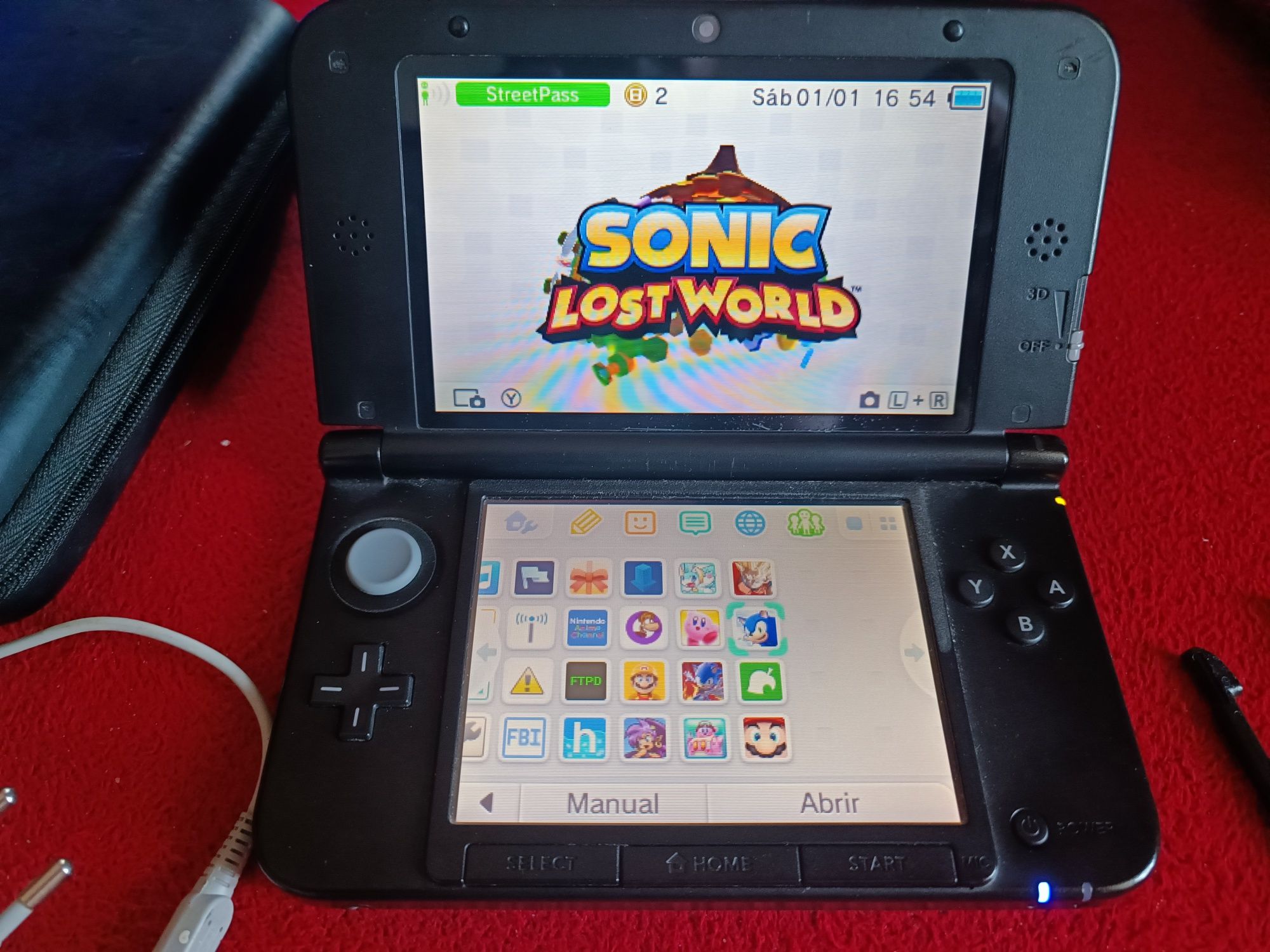 Nintendo 3DS XL com muitos jogos e extras
