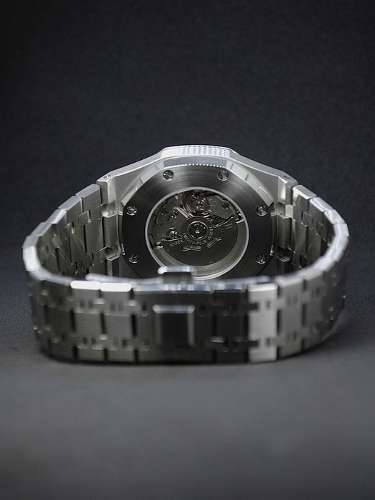 Zegarek Seiko Mod Royal Oak Ciemnoniebieska Granatowa tarcza