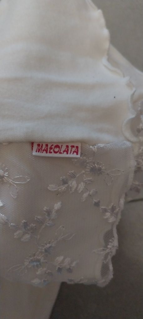 Biala elegancka bluzeczka dla dziewczynki