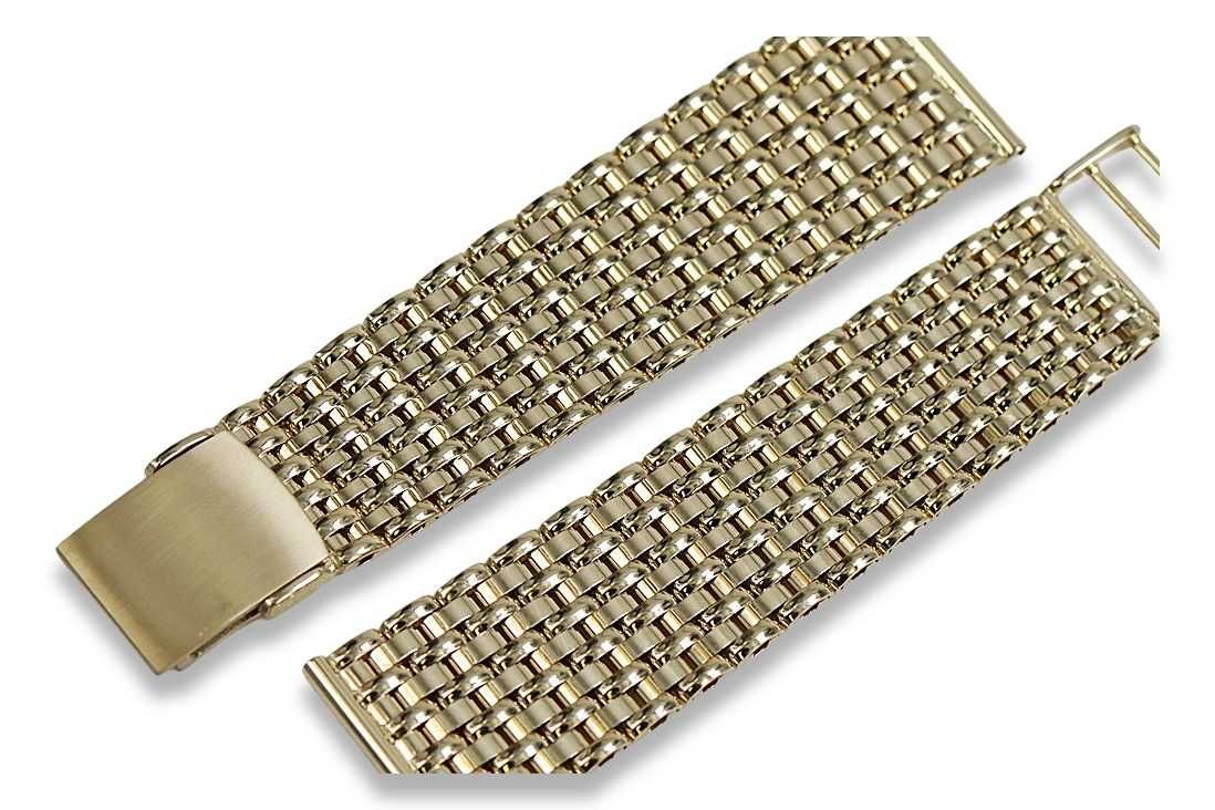 Złota bransoleta 14k 585 do zegarka męskiego mwb013y Ł
