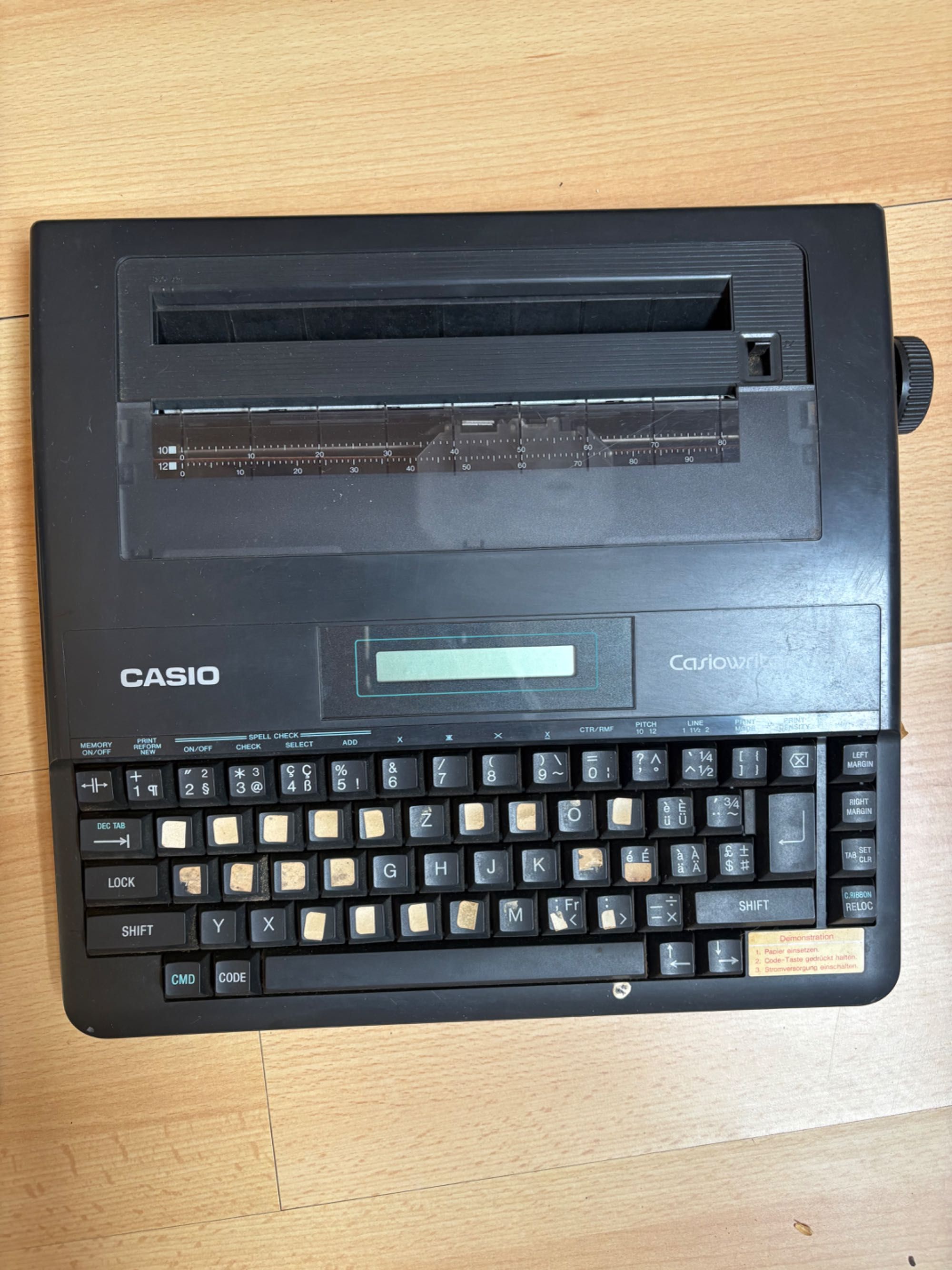 Máquina de escrever Casio
