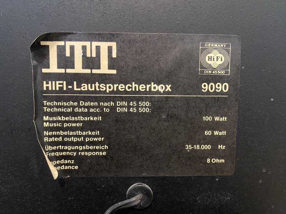 Акустика колонки ITT 9090