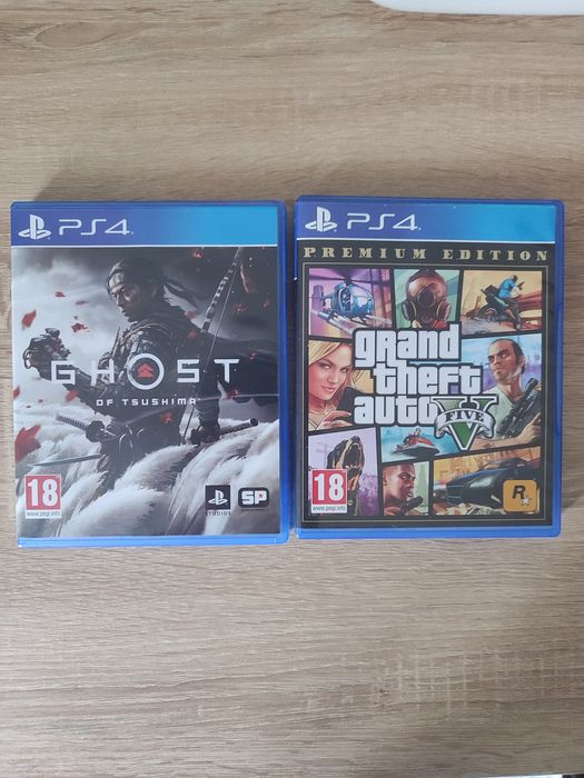 Gry na ps4 Grand Theft Auto V i Ghost of Tsushima