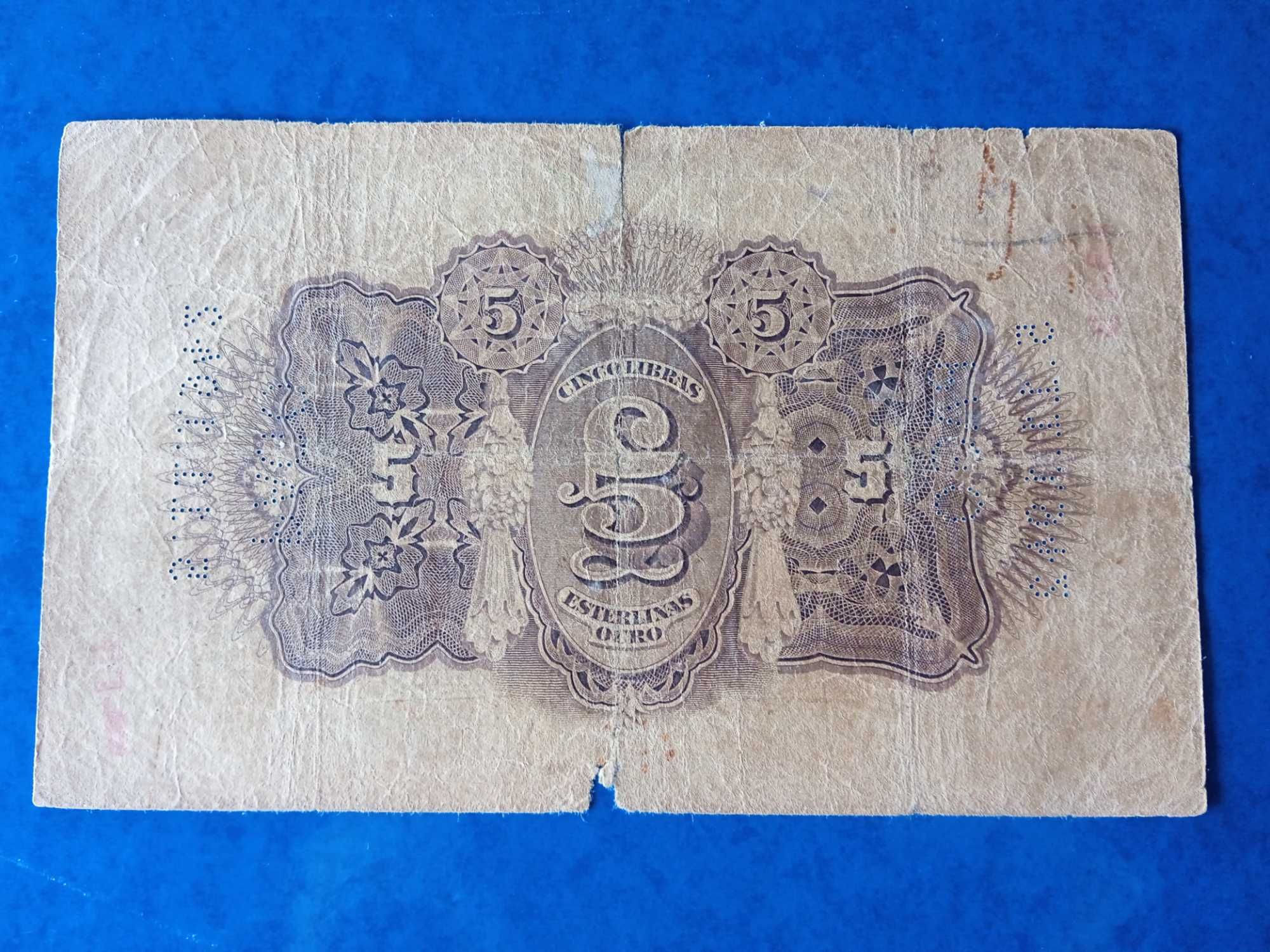 5 libras esterlinas banco da beira 1919