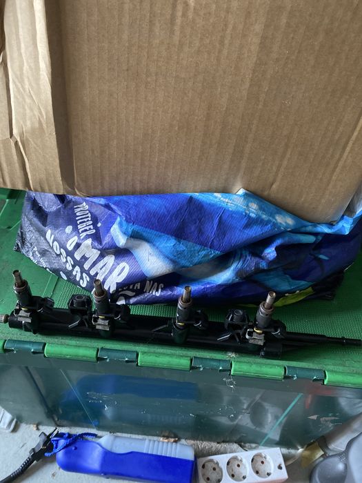 Filtro de ar e barra com 4 injetores motor mini