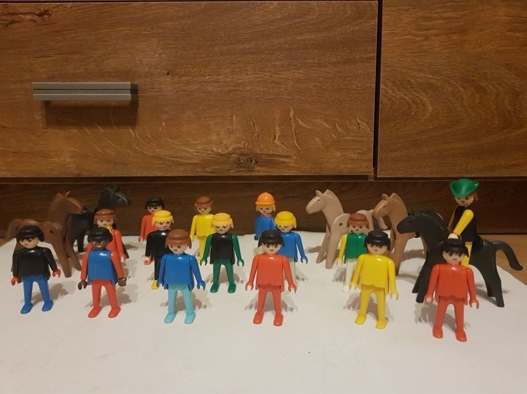 Kolekcjonerskie Ludziki playmobil lata 70 farma 1974  konie unikat prl