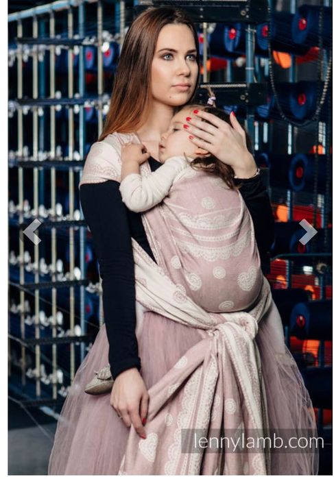 Lennylamb żakardowa chusta pudrowa koronka