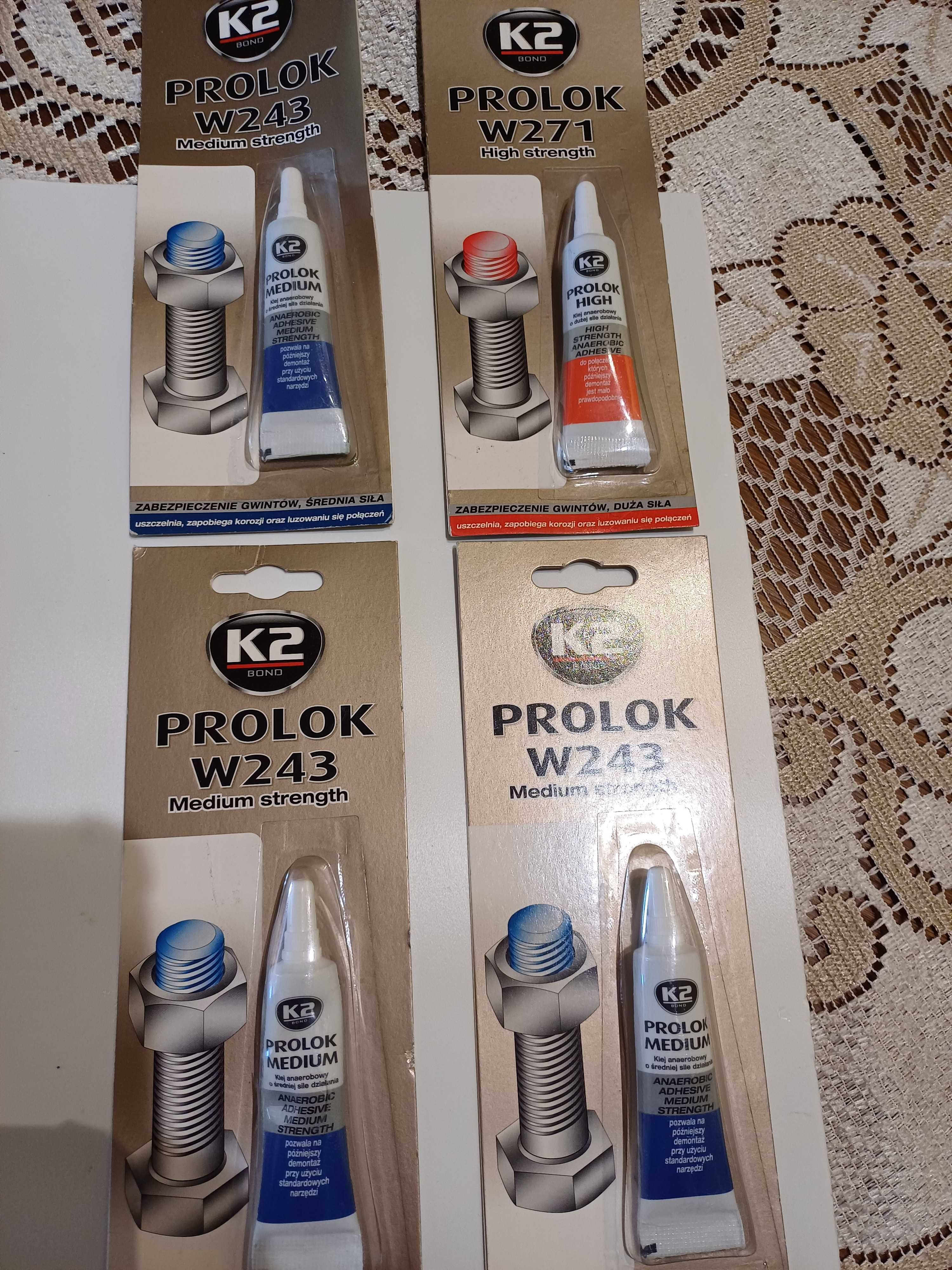 Kleje do śrub k2 6ml. -zestaw
