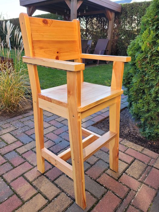 Krzesło sosnowe,wysokie