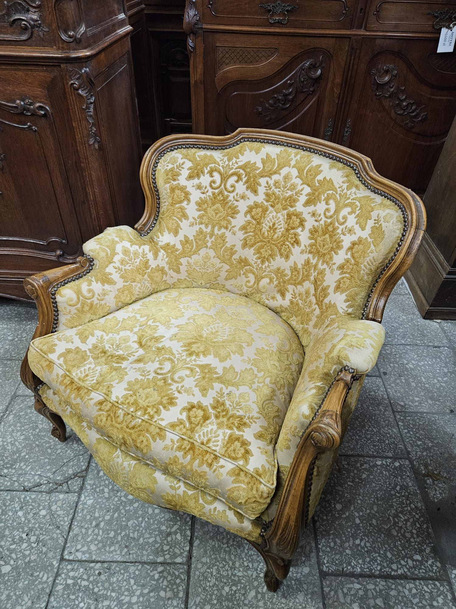 Francuski Komplet Ludwikowski sofa i 2 fotele