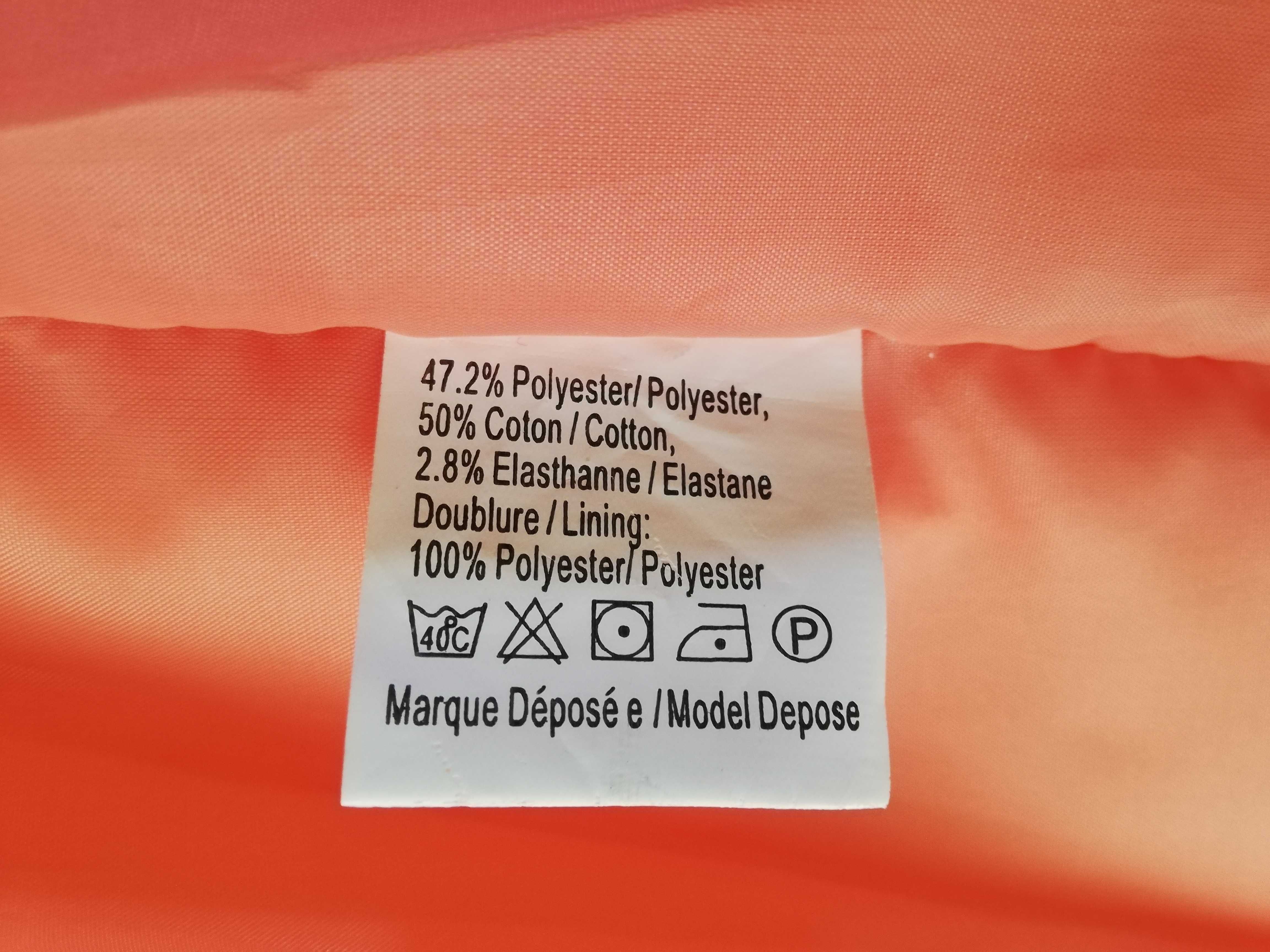 Sukienka XS / 34 koktajlowa łososiowa taliowana Attentif