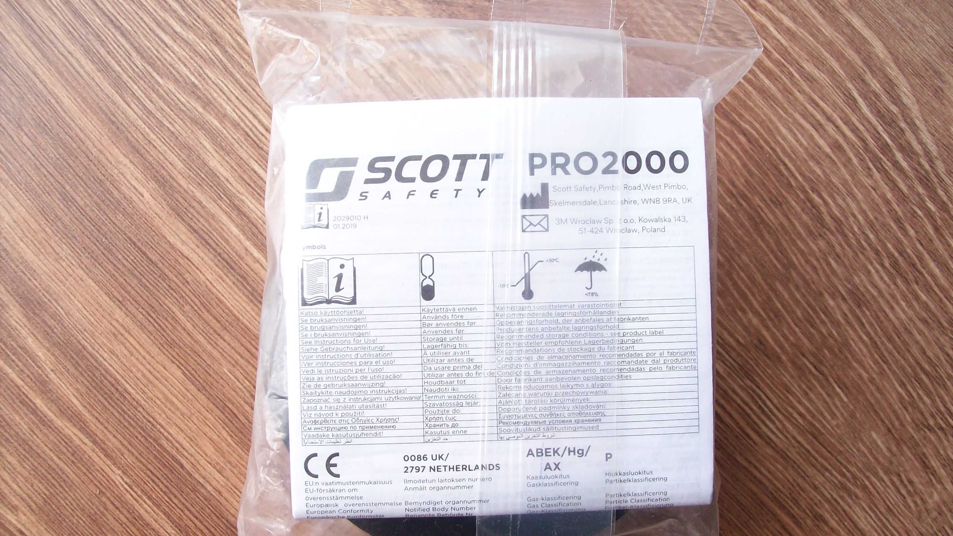Filtr Scott Pro 2000 PF10 klasy P3 z gwintem RD40 plus gratis