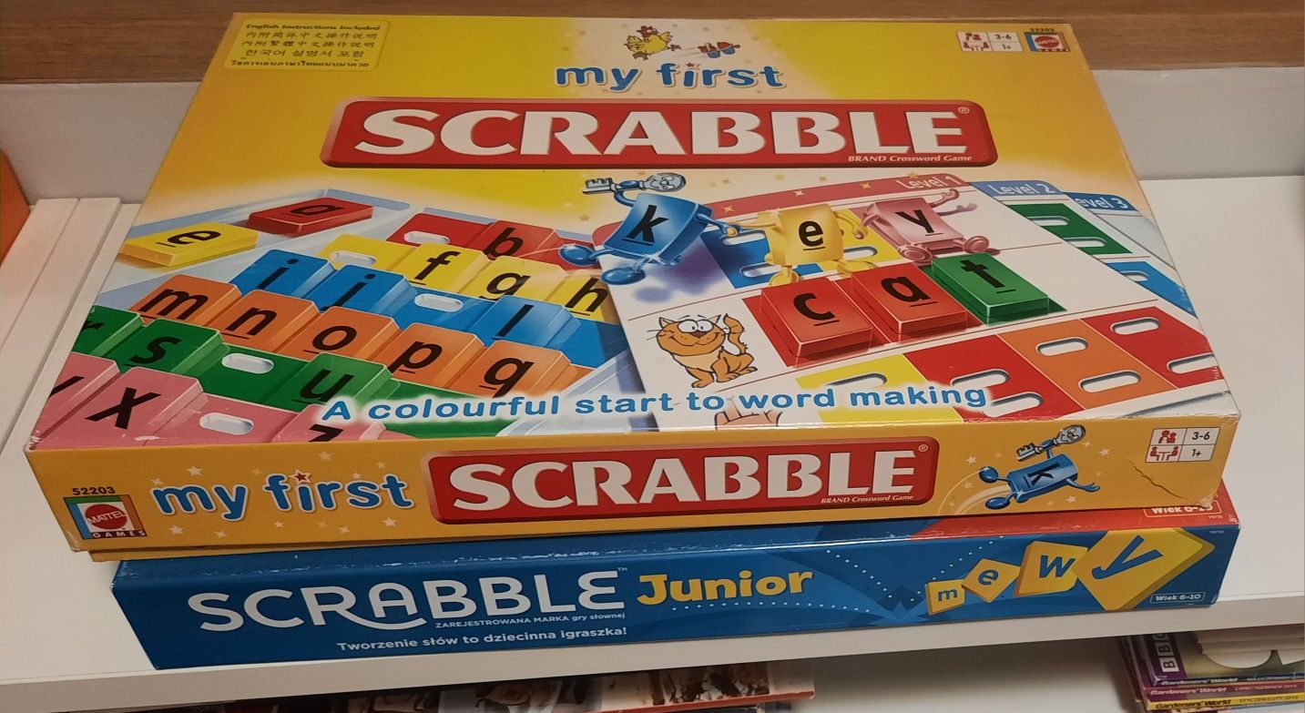 2 gry scrabble junior i my first scrabble