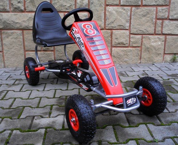 Duży GOKART na pedała CZERWONY