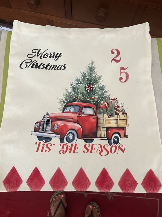 Saco de Natal artesanal (tote bag)