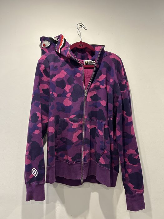 bluza bape shark fioletowa