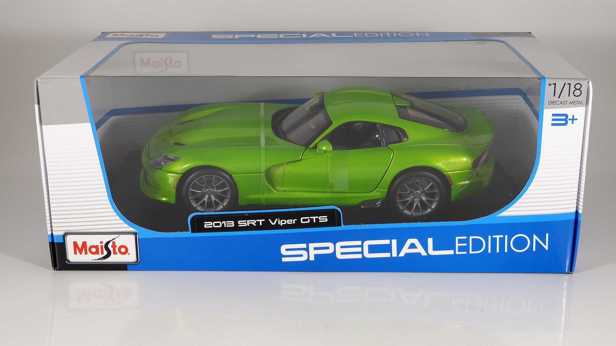 Model 1:18 Maisto Dodge Viper SRT GTS green