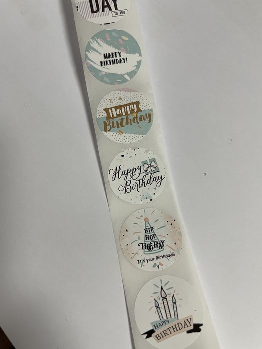 Autocolantes / Stickers em rolo para Festas / Negócio.