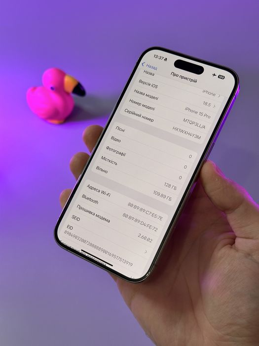 iPhone 15 pro 128 neverlock 86%