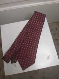 Krawat jedwabny męski Franco Feruzzi Club bordowy czerwony elegancki