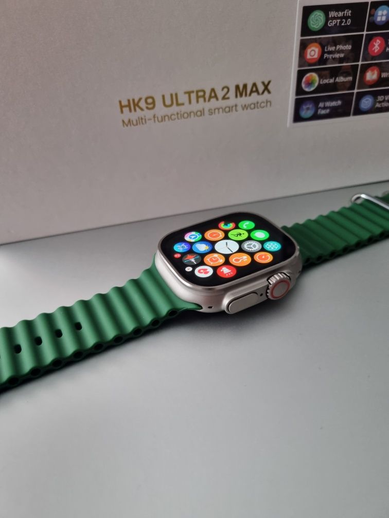 HK9 ultra 2 max zielony pasek