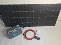 zestaw solarny kamper łódka Solar 200W Akumulator GEL 110ah regulator